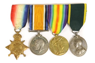 Lot 16 - A First World War Group of Four Medals,...