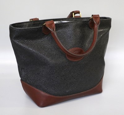 Lot 1128 - Black Mulberry Scotch Grain Tote Handbag, with...