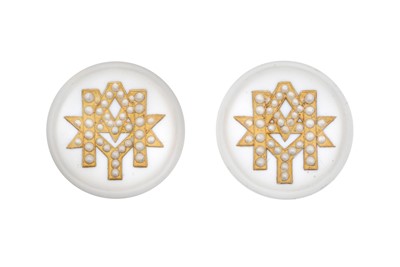 Lot 2156 - A Pair of Split Pearl Essex Crystals the round...