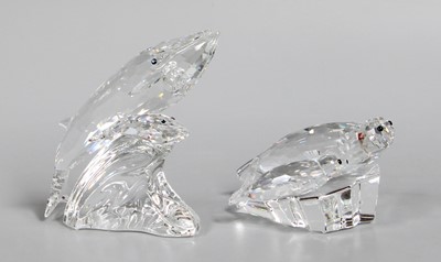Lot 398 - Two Swarovski Glass Models, "Save Me" and...