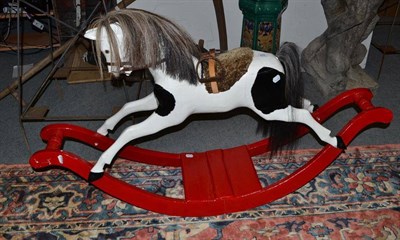 Lot 892 - Small wooden rocking horse