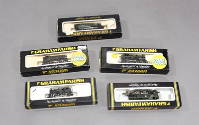 Lot 3296 - Graham Farish N Gauge Five BR Tank Locomotives