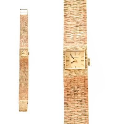 Lot 300 - A Lady's 9 Carat Gold Jean Renet Wristwatch,...