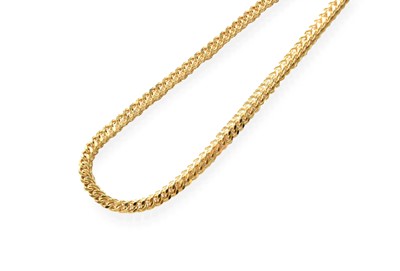 Lot 389 - A 9 Carat Gold Fox Tail Link Chain, length 54.5cm