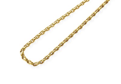 Lot 395 - A 9 Carat Gold Fancy Link Necklace, length 42.5cm