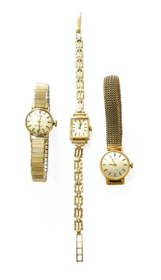 Lot 325 - A Lady's 18 Carat Gold Tissot Wristwatch; and...