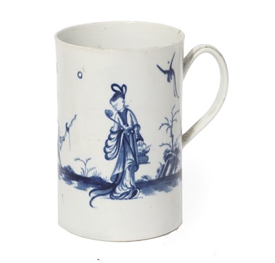 Lot 303 - A Large Worcester Porcelain Mug, circa 1760-65,...