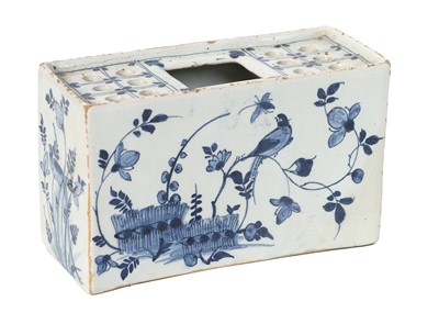 Lot 15 - An English Delft Flower Brick, circa 1750,...