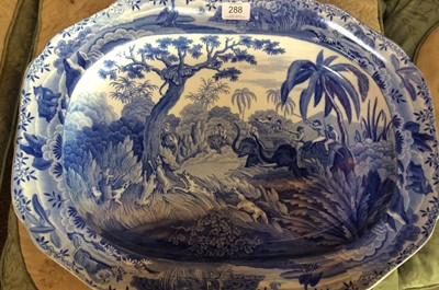 Lot 288 - A Spode Pearlware Indian Sporting Series Meat...