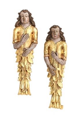 Lot 245 - A Pair of Polychrome, Giltwood and Gesso...