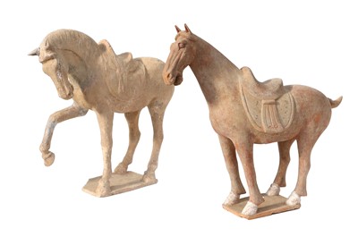 Lot 99 - Two Chinese Terracotta Models of Horses, Tang...