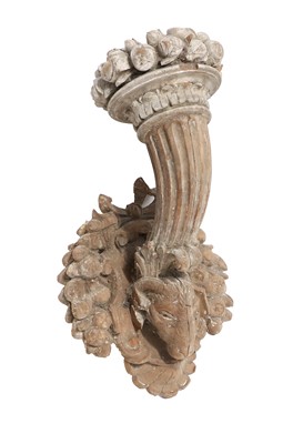 Lot 293 - A Carved and Limed Wall Sconce, early 20th...