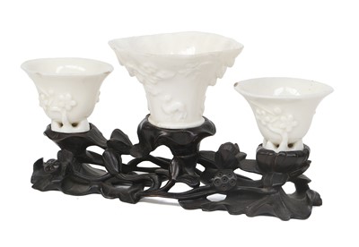 Lot 115 - Three Chinese Porcelain Blanc de Chine...