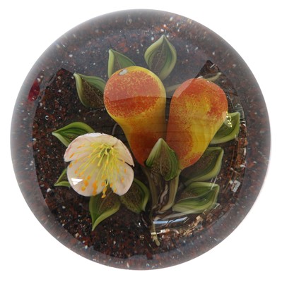 Lot 71 - A Trabucco Glass Paperweight, with two pears...