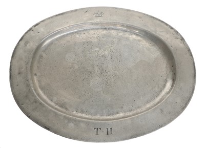 Lot 350 - An Oval Pewter Serving Dish, late 18th / early...