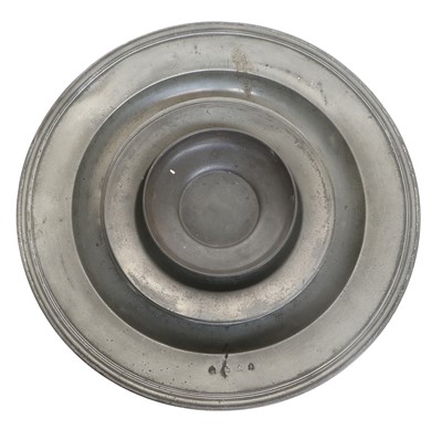 Lot 350 - An Oval Pewter Serving Dish, late 18th / early...