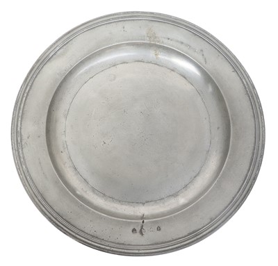 Lot 350 - An Oval Pewter Serving Dish, late 18th / early...