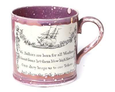 Lot 188 - A Sunderland Lustre "Sailor's Fairwell" Jug,...