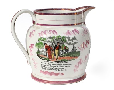 Lot 188 - A Sunderland Lustre "Sailor's Fairwell" Jug,...