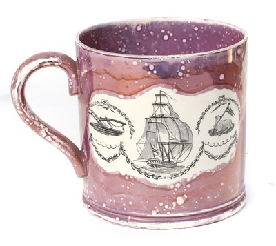 Lot 188 - A Sunderland Lustre "Sailor's Fairwell" Jug,...