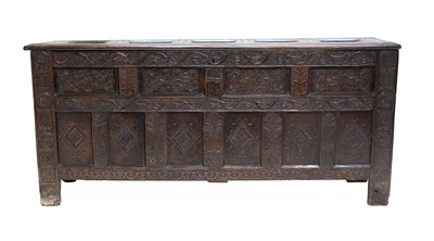 Lot 285 - A 17th Century Joined Oak Chest, dated 1688...