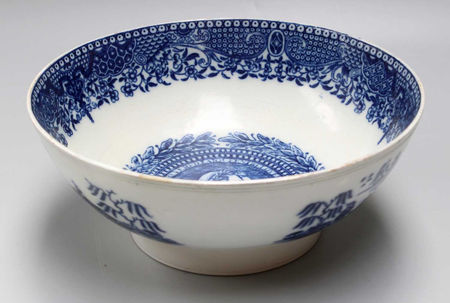 Lot 299 - A Pearlware Bowl, circa 1793, printed in...