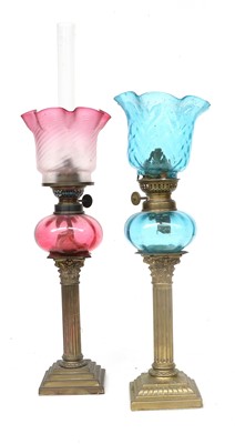 Lot 85 - A Victorian Peg Lamp, circa 1880, with...