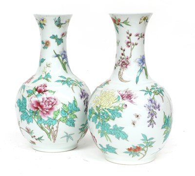 Lot 112 - A Pair of Chinese Porcelain Vases, modern,...