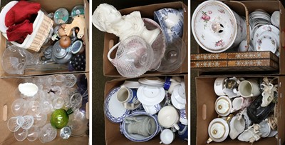 Lot 200 - Six Boxes of Assorted Ceramics, Glass and...