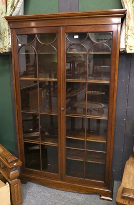 Lot 1438 - A Georgian Style Mahogany Bookcase, moulded...