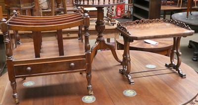 Lot 1360 - A Georgian Style Mahogany Silver Tripod Table,...