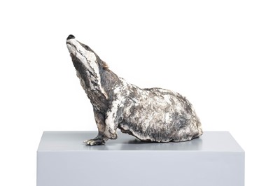 Lot 149 - Nick Mackman SWLA (b.1972) Badger Signed, raku...