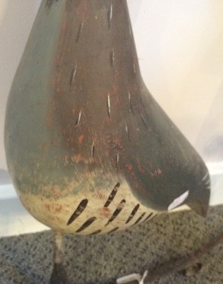 Lot 17 - A Folk Art Painted Tin Partridge, mid 20th...