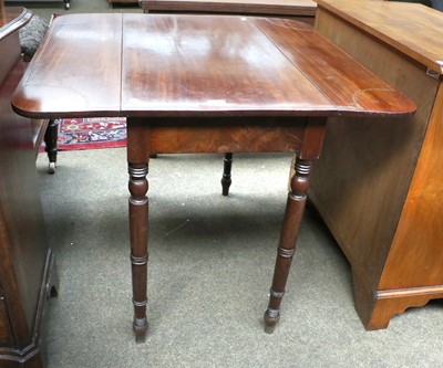 Lot 1313 - A Victorian Mahogany Drop Leaf Table, inlaid...