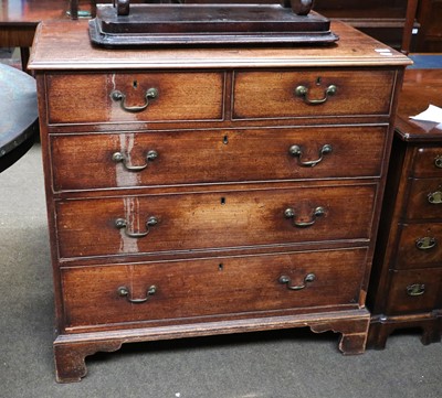 Lot 1312 - A George III Straight Fronted Chest of Drawers,...