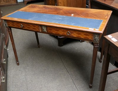 Lot 1308 - A French Mahogany Writing Table in the...