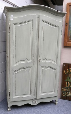 Lot 1479 - A 19th century French Painted Armoire, the...