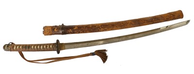 Lot 196 - A Second World War Japanese Shin Gunto Katana,...