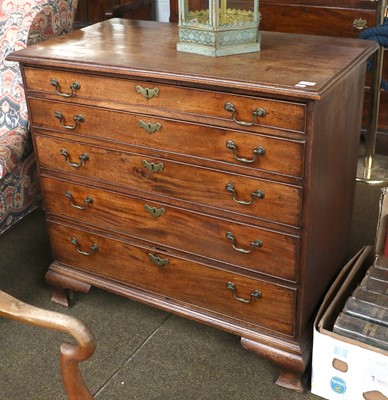 Lot 1330 - A Georgian Mahogany Chest of Drawers,...