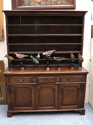 Lot 1387 - A Small Oak Dresser Base, together with an...