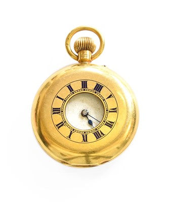 Lot 485 - A Lady's 18 Carat Gold Half Hunter Fob Watch,...