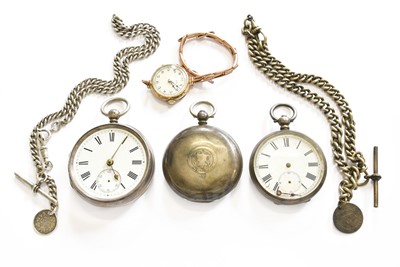 Lot 463 - Two Silver Pocket Watches, another Pocket...