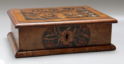 Lot 185 - A Walnut "Dutch Marquetry" Box, early 19th...