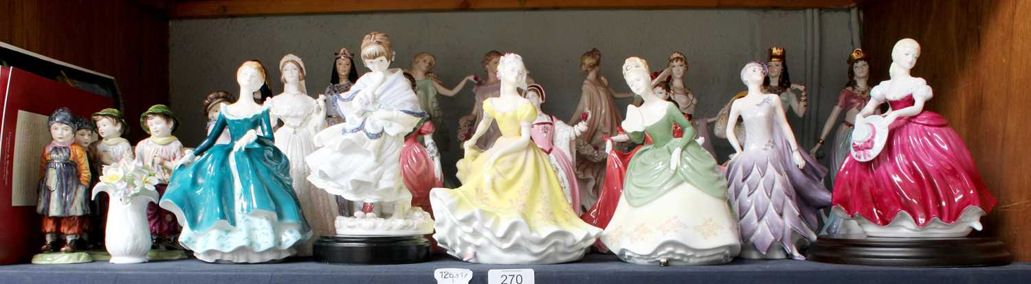 Lot 270 - Royal Doulton, Coalport, and Wedgwood Figures,...