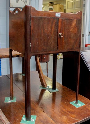 Lot 1288 - A George III Mahogany Washstand, 46cm by 36cm...