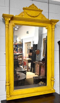 Lot 1388 - A 19th Century Wall Mirror, of architectural...