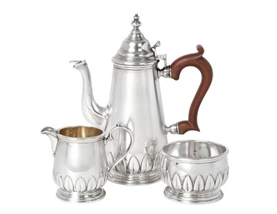 Lot 2360 - A Three-Piece George V Silver Coffee-Service