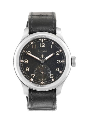 Lot 2153 - Cyma: A World War II Military Wristwatch,...