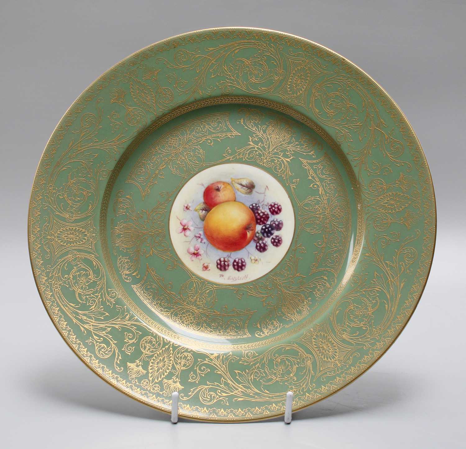 Lot 294 - A Royal Worcester Fruit Painted Plate, signed...