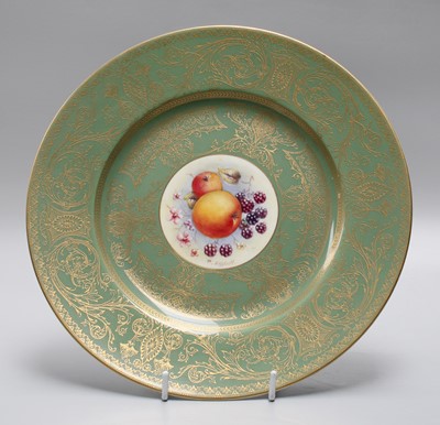 Lot 294 - A Royal Worcester Fruit Painted Plate, signed...
